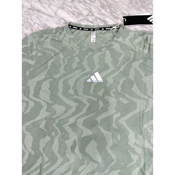 Adidas ULT ENG Tee Green running racing top Jersey shirt JK7808 Large - Picture 10 of 16